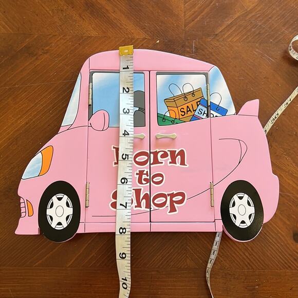 Vroom Born to Shop Pink Key Rack Cabinet Whimsical Car - Picture 8 of 8